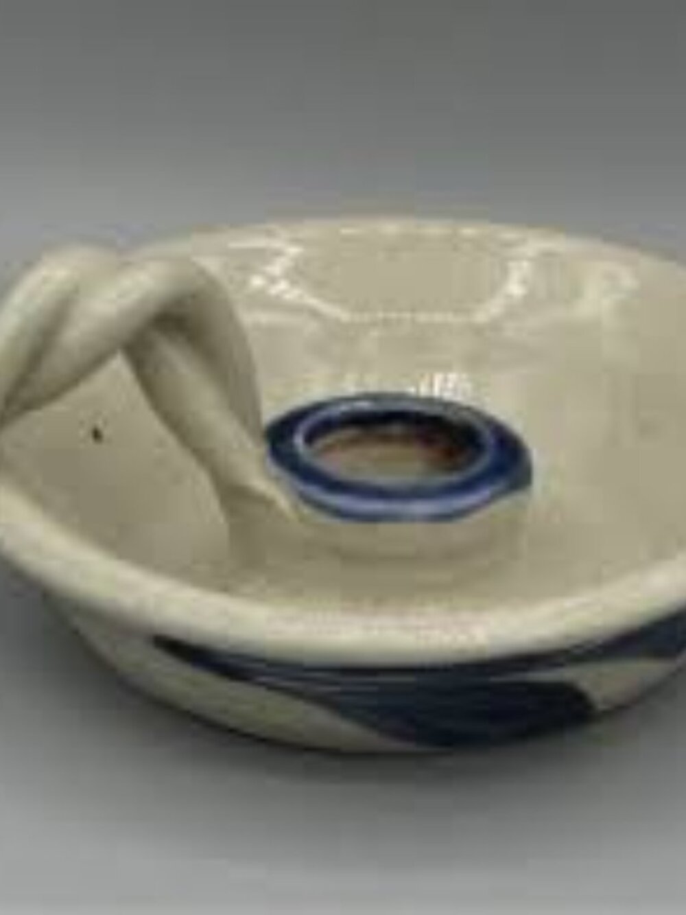 Williamsburg Pottery Salt-Glazed Stoneware Candleholder
